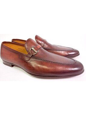 Magnanni Cognac Loafers Sz 13 - EU 47 Burnished Patina Leather Sole Spain
